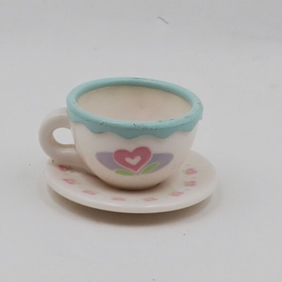 Vintage Miniature Tea Cup and Saucer Set Dolhouse Accessories - Picture 1 of 6